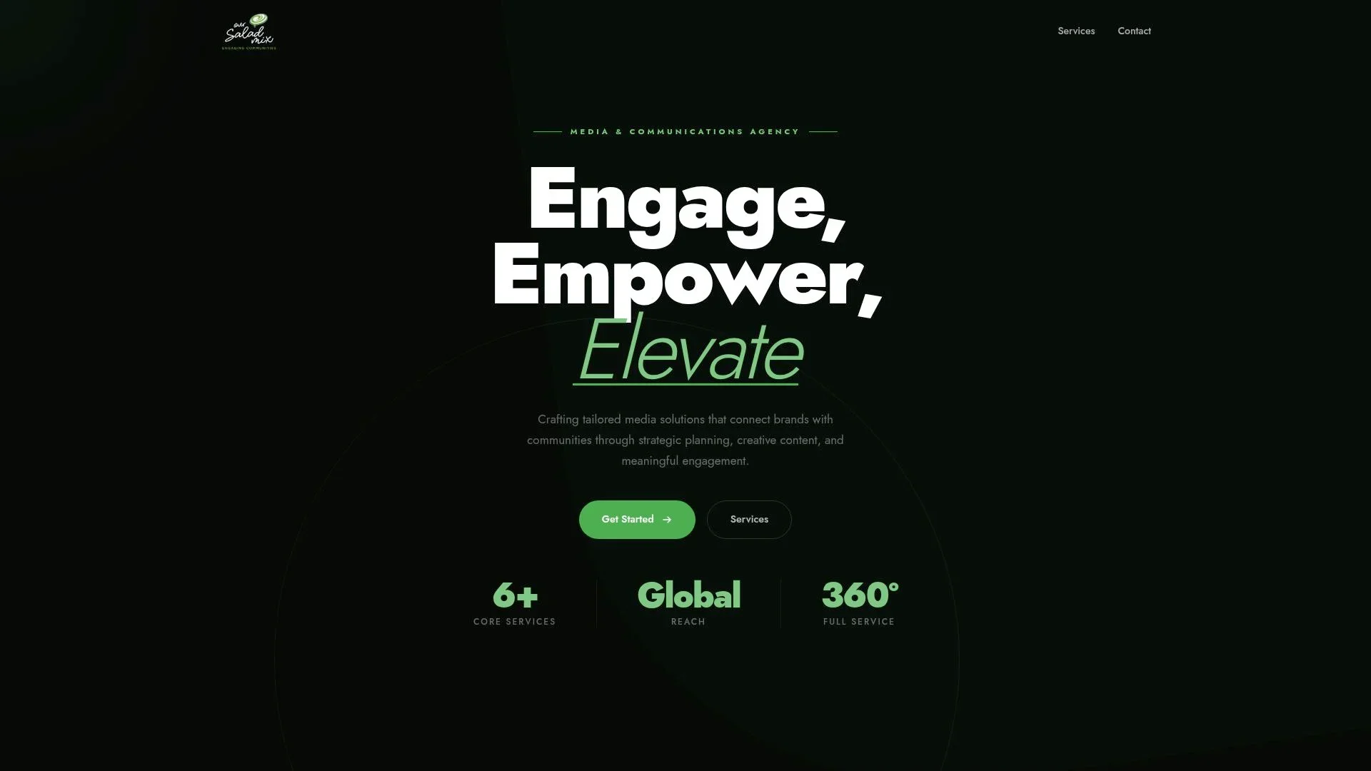 Our Salad Mix website screenshot